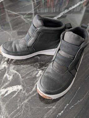 Women's Black High-Top Casual Sneaker Boots